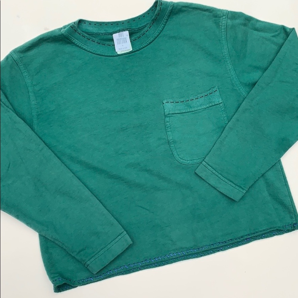 SOLD Boxy forest green cotton sweatshirt